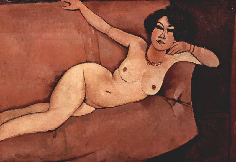 Amedeo Modigliani Akt auf Sofa oil painting image